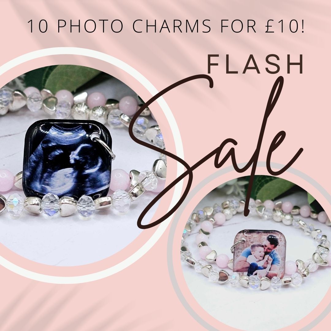 custom square photo charm (charm only) 10 for £10! (just add 1 set for the £10 offer)